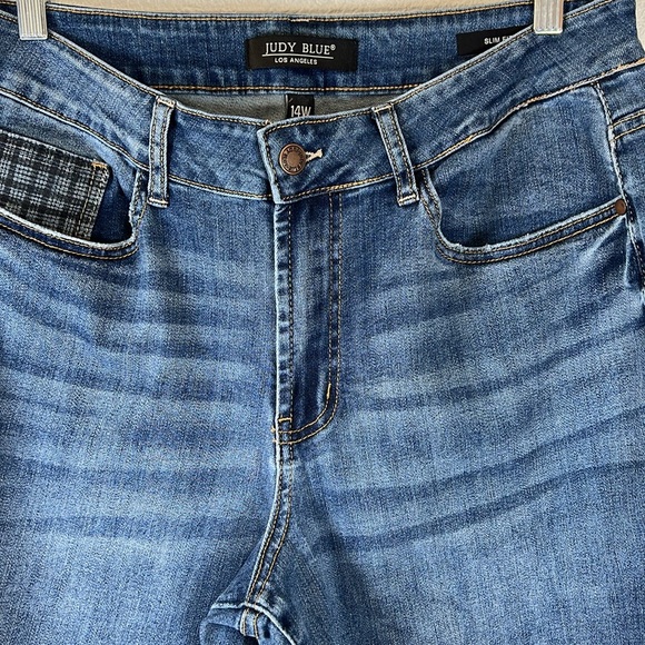 Judy Blue Dark Wash Skinny Jeans - Picture 4 of 6